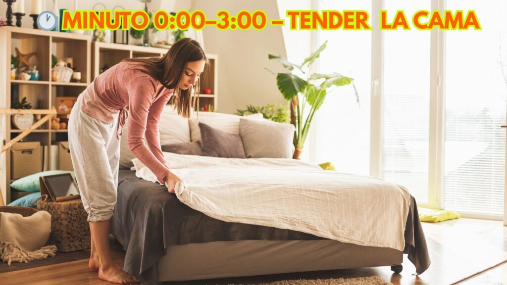 Tender la cama como primer paso de la Rutina Diaria ArmonízaTE.